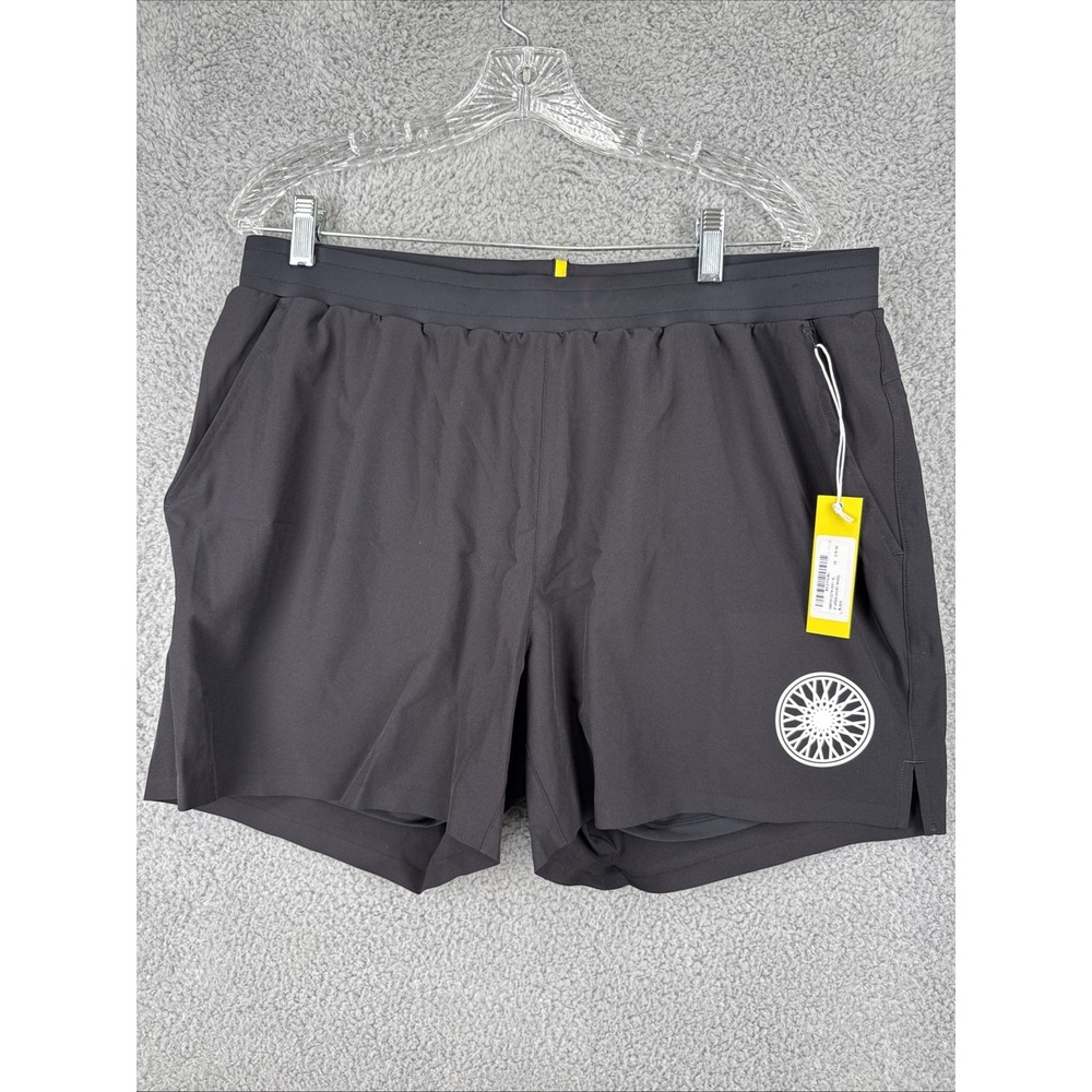 Yellow By Soulcycle Mens XL 5” Speed Shorts Wheel Black